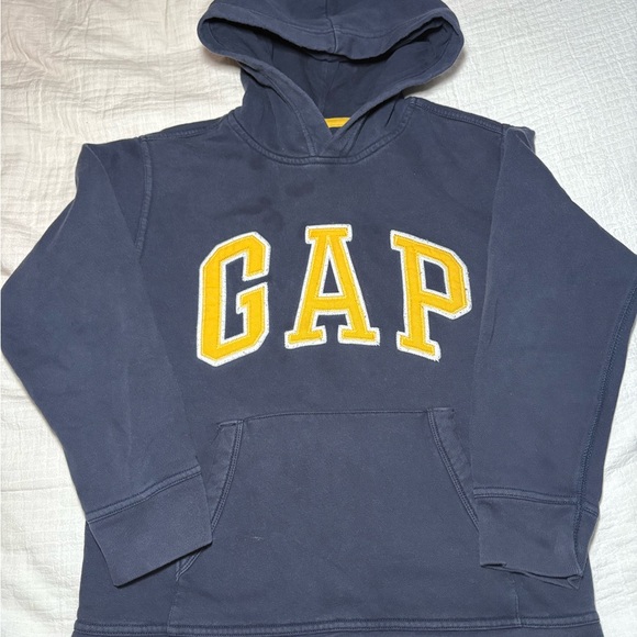 GAP Other - GAP Navy Hoodie with Yellow Logo Size Kids XL